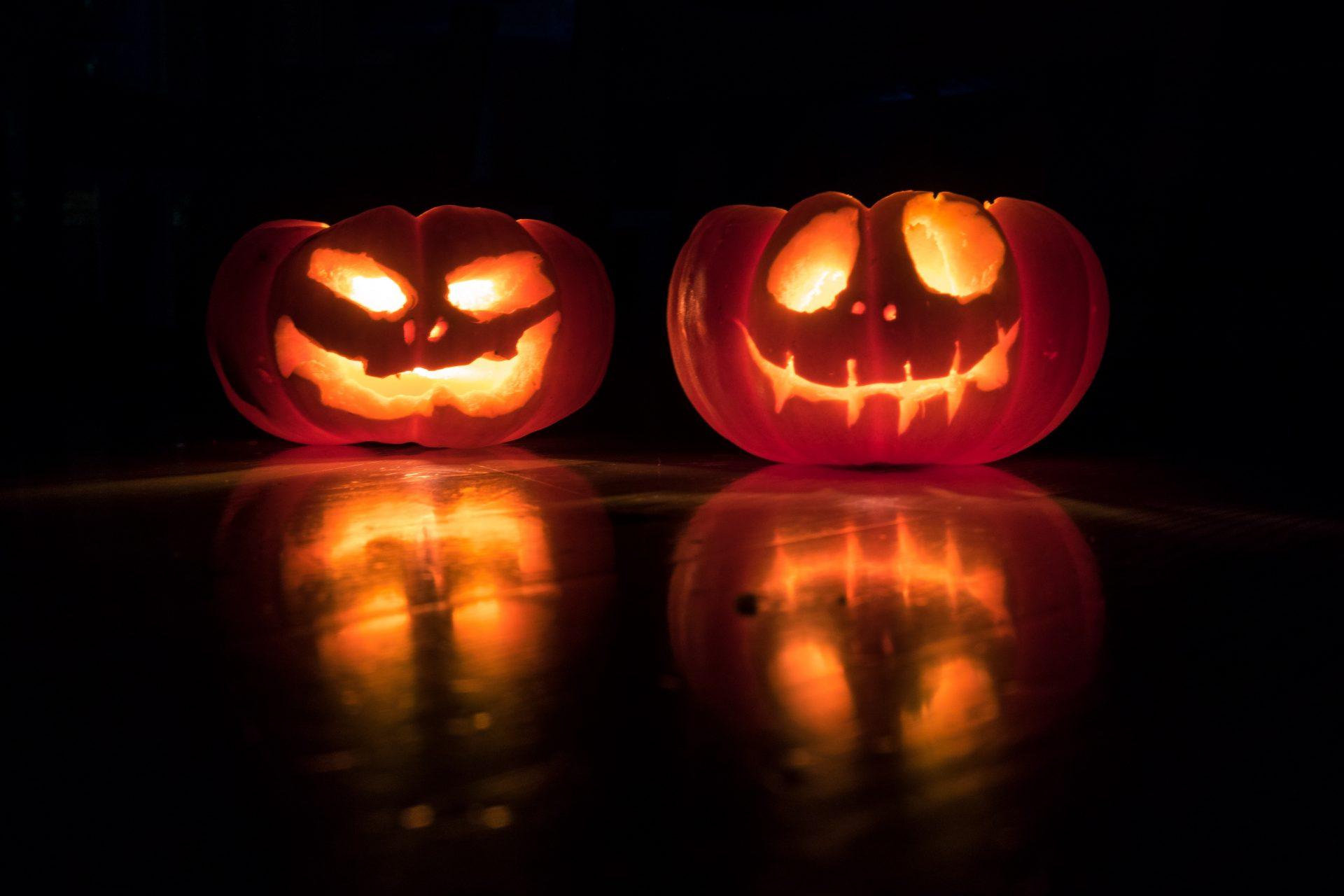 Pumpkins at halloween